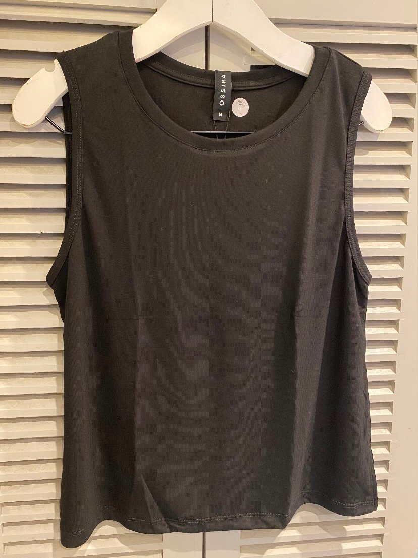 Musculosa de jersey afrodita NEGRO