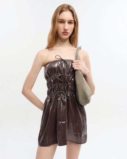 Vestido Strapless Kate MARRÓN