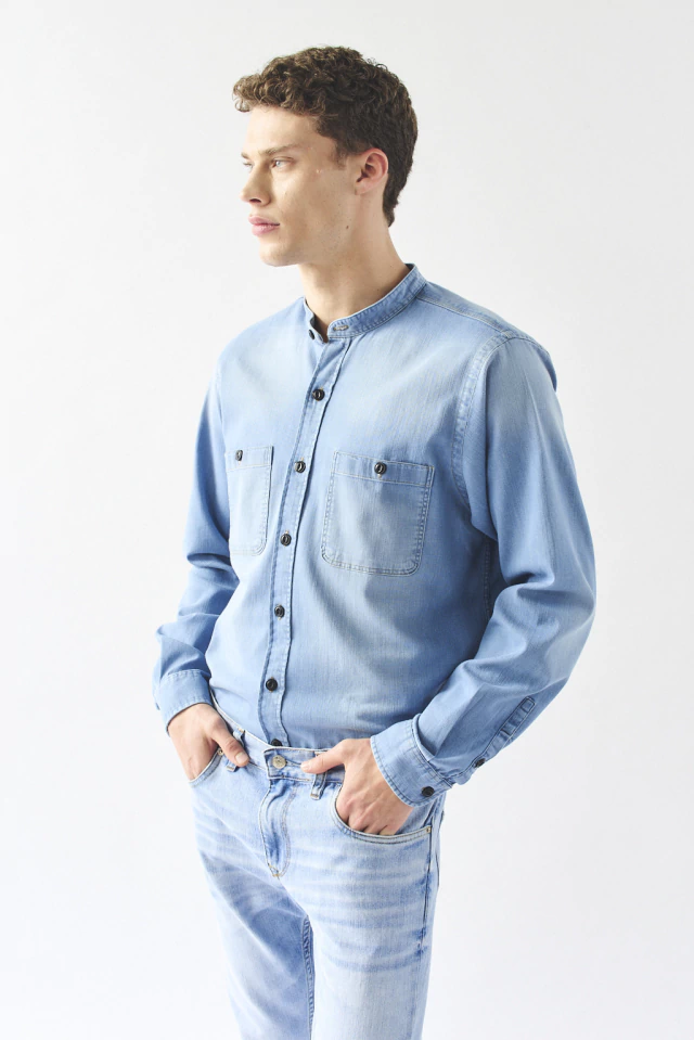 Camisa mao denim bols STONE WASH - Imagen 2