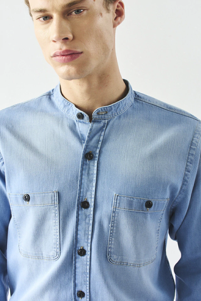 Camisa mao denim bols STONE WASH - Imagen 3