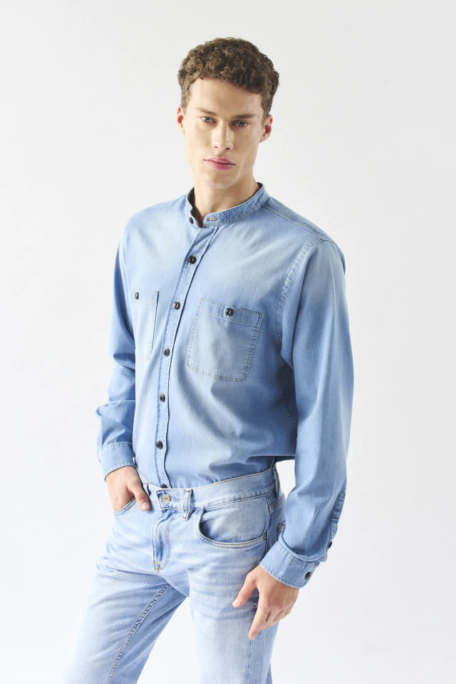 Camisa mao denim bols STONE WASH - Imagen 4