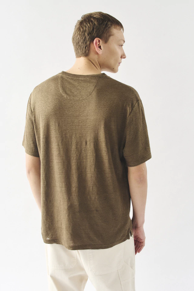Remera lino OLIVA - Imagen 4
