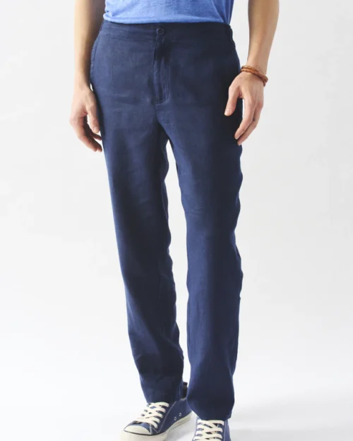 Pantalón Apolo lino AZUL MARINO