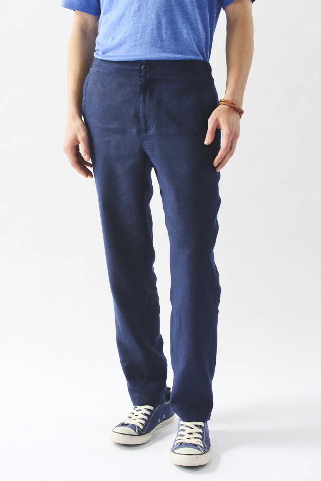 Pantalón Apolo lino AZUL MARINO