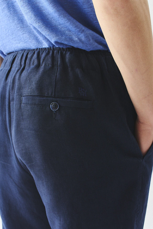 Pantalón Apolo lino AZUL MARINO - Imagen 2