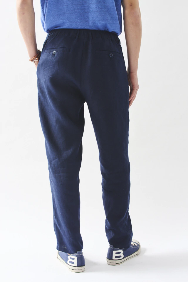 Pantalón Apolo lino AZUL MARINO - Imagen 3