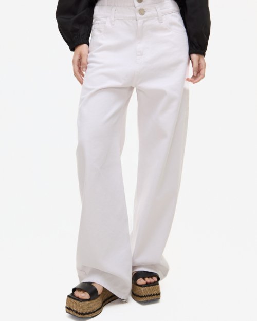 Pantalón BLANCO doble cintura