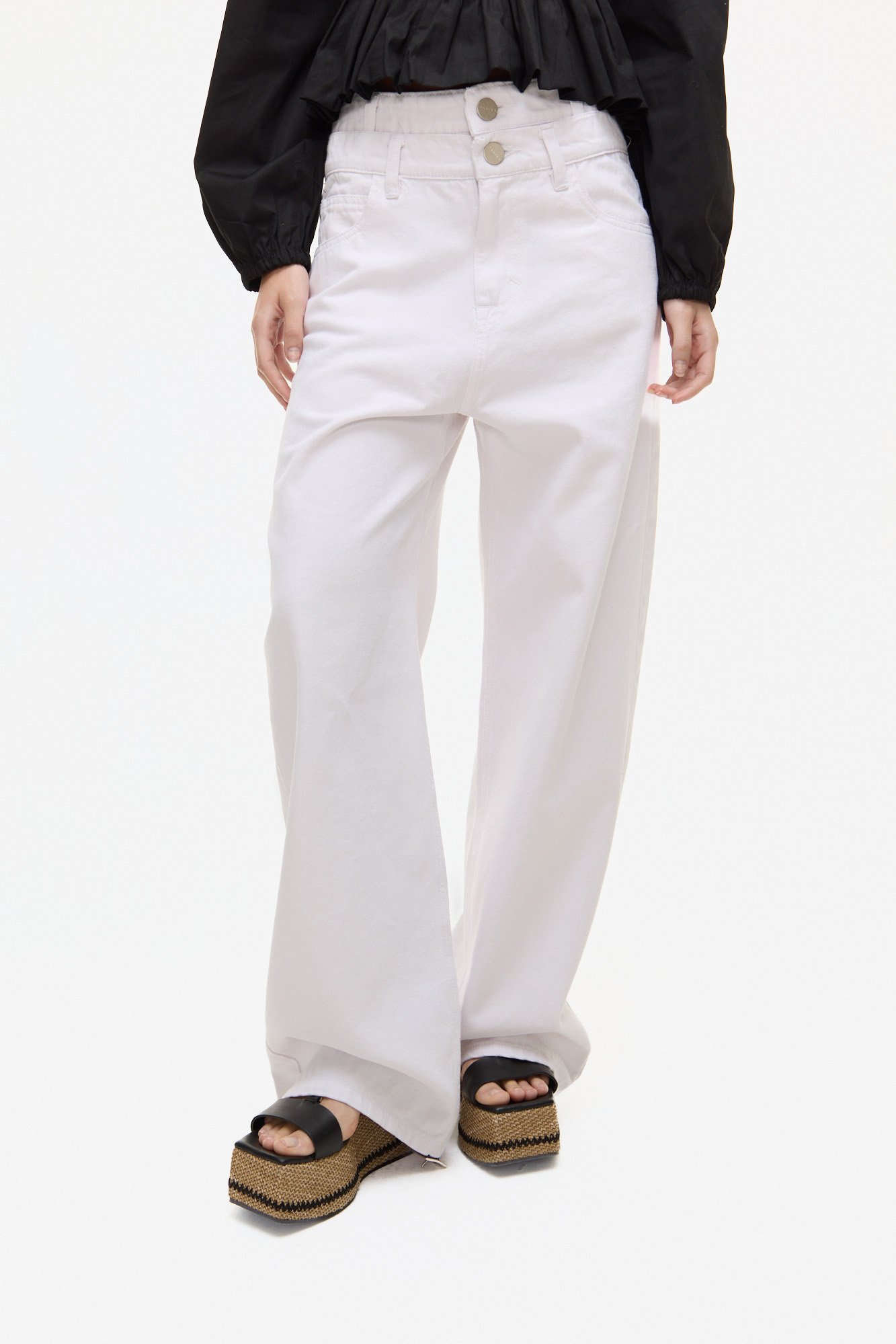 Pantalón BLANCO doble cintura