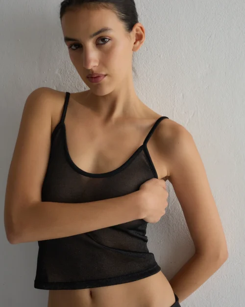 Top lurex NEGRO