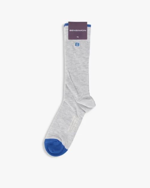 Media bi color AZUL MELANGE