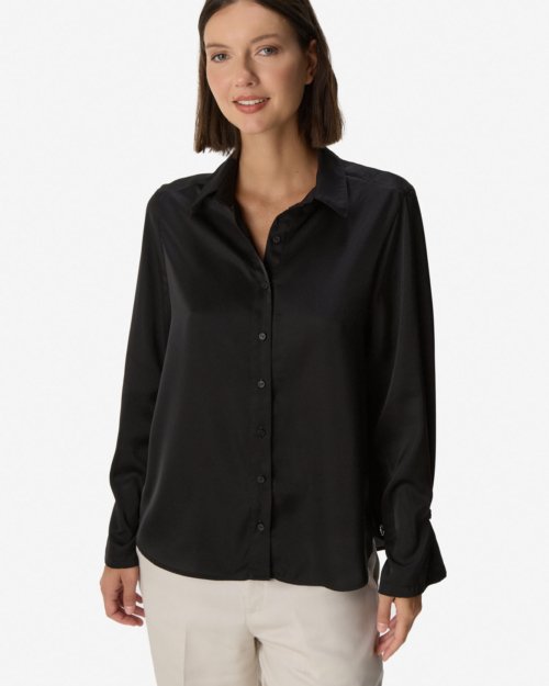 Camisa de saten NEGRO