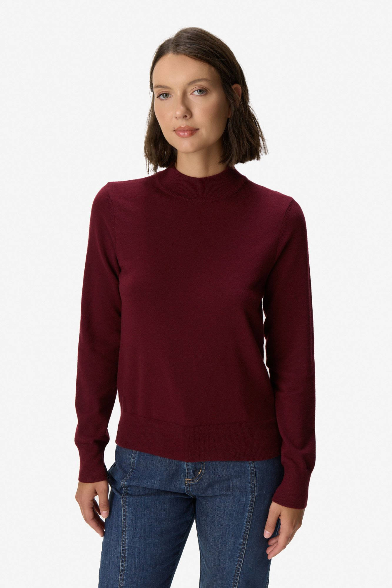 Media polera básica BORDO