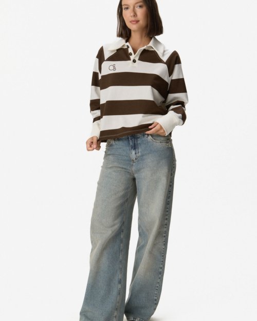 Pantalón tiro alto matizado