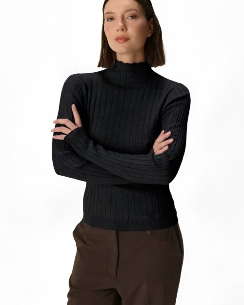 Polera cuellos continuo NEGRO