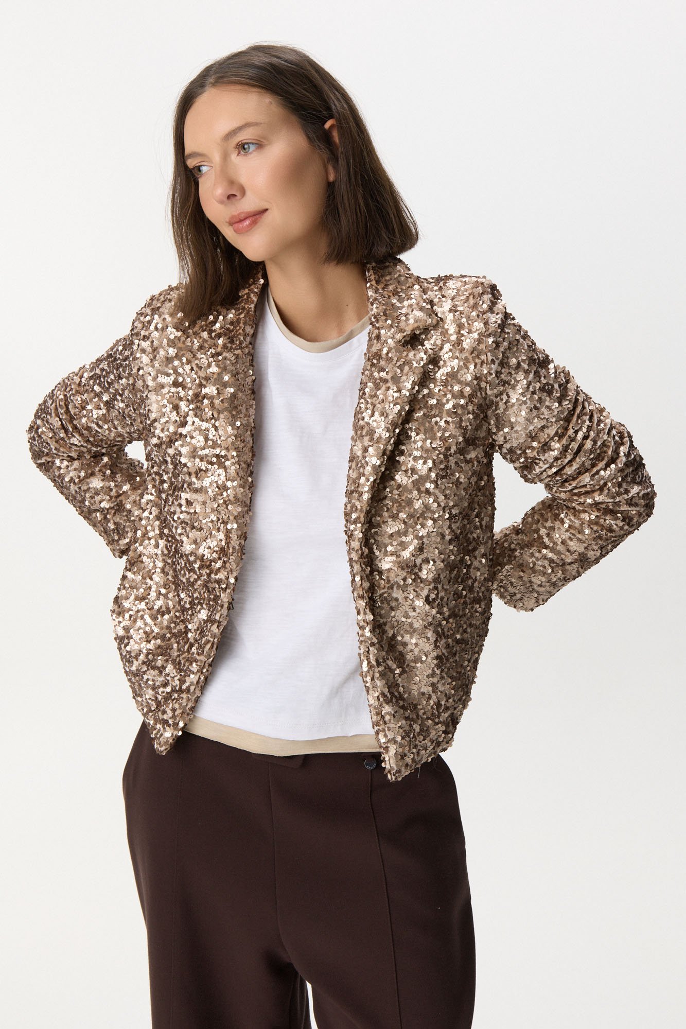 Blazer de lentejuelas DORADO - Imagen 3