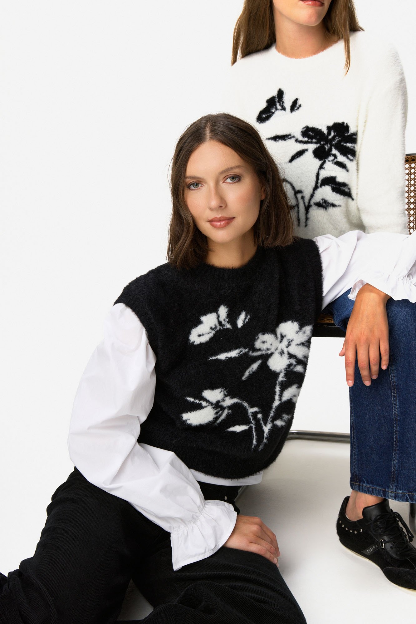 Chaleco jacquard NEGRO