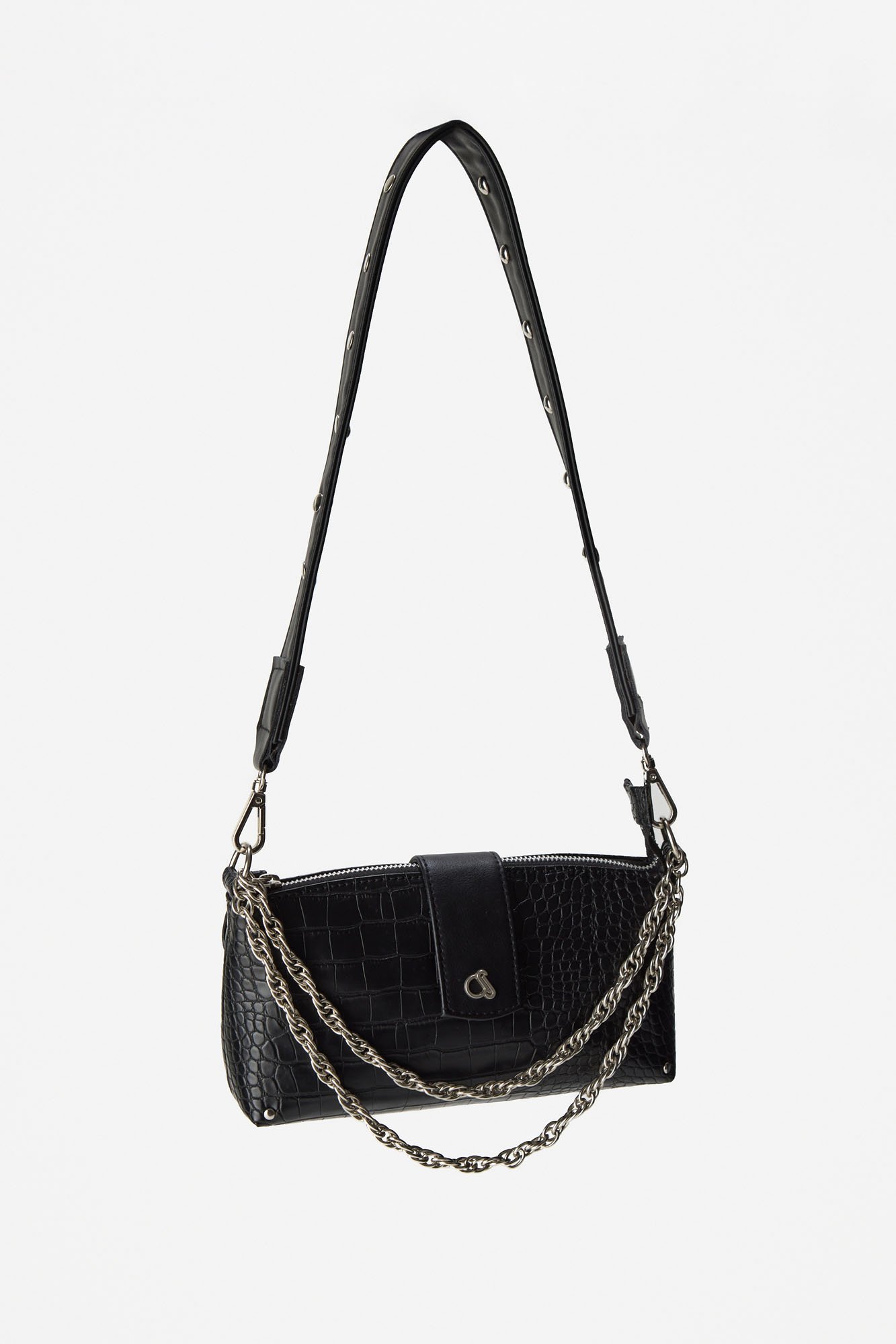 Mini bag con recortes NEGRO