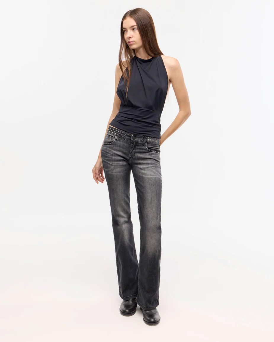Pantalón low bootcut hot NEGRIDO