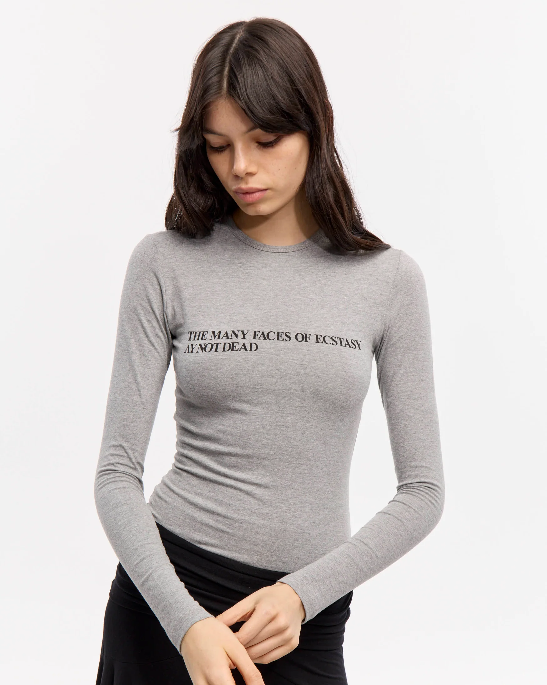 Remera ML AYND ecstasy GRIS