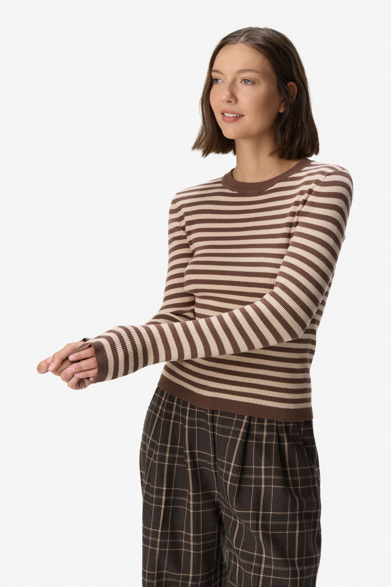 Sweater rayado CHOCOLATE - Imagen 4