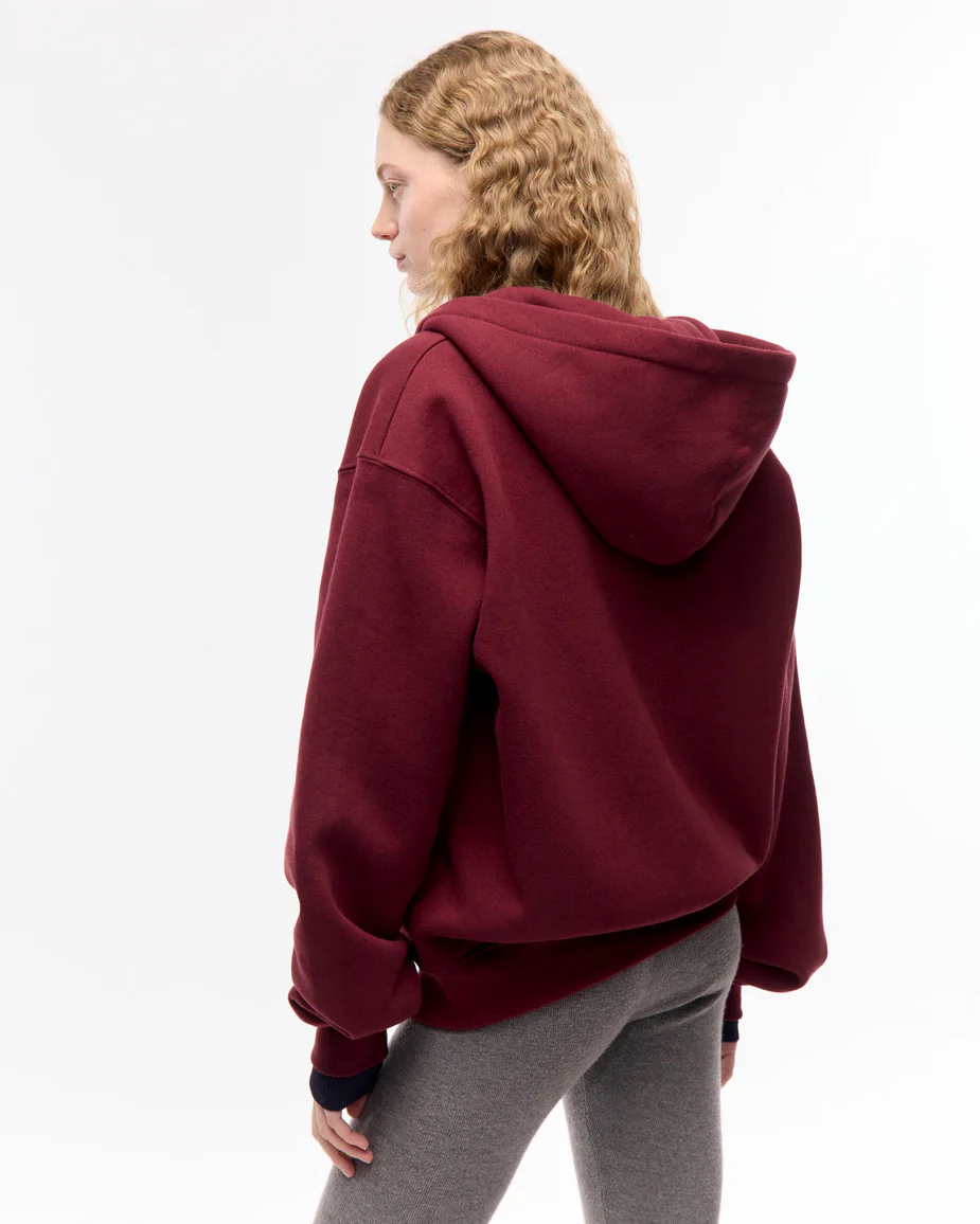 Hoodie zipper classic BORDEAUX - Imagen 4