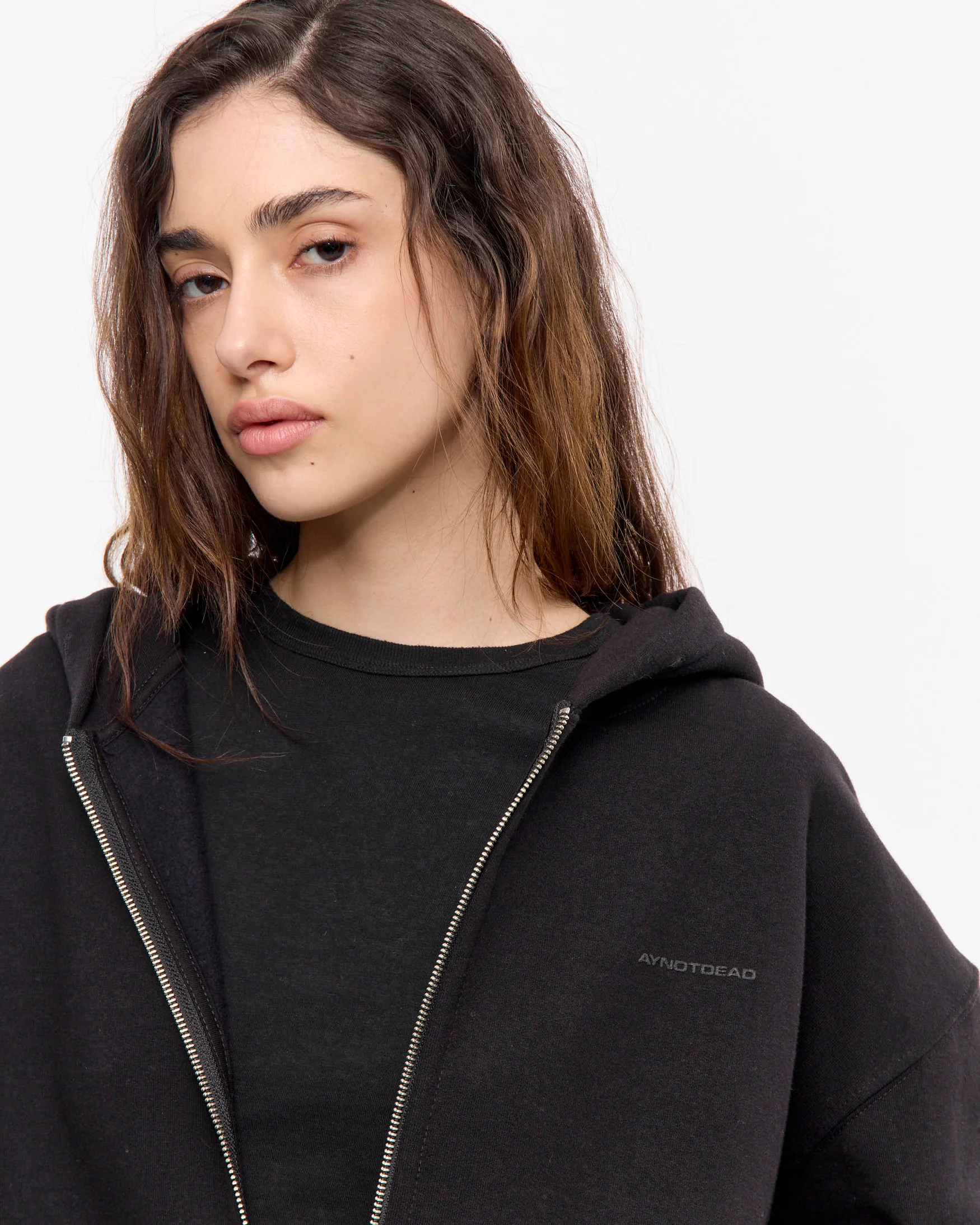 Hoodie zipper classic NEGRO - Imagen 4