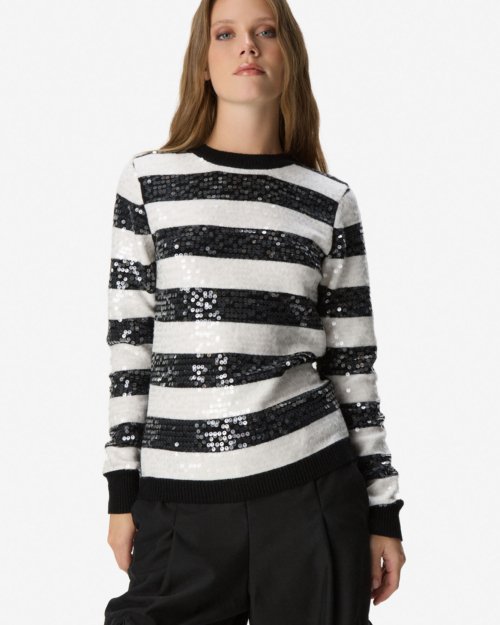 Sweater lentejuelas NEGRO / BLANCO