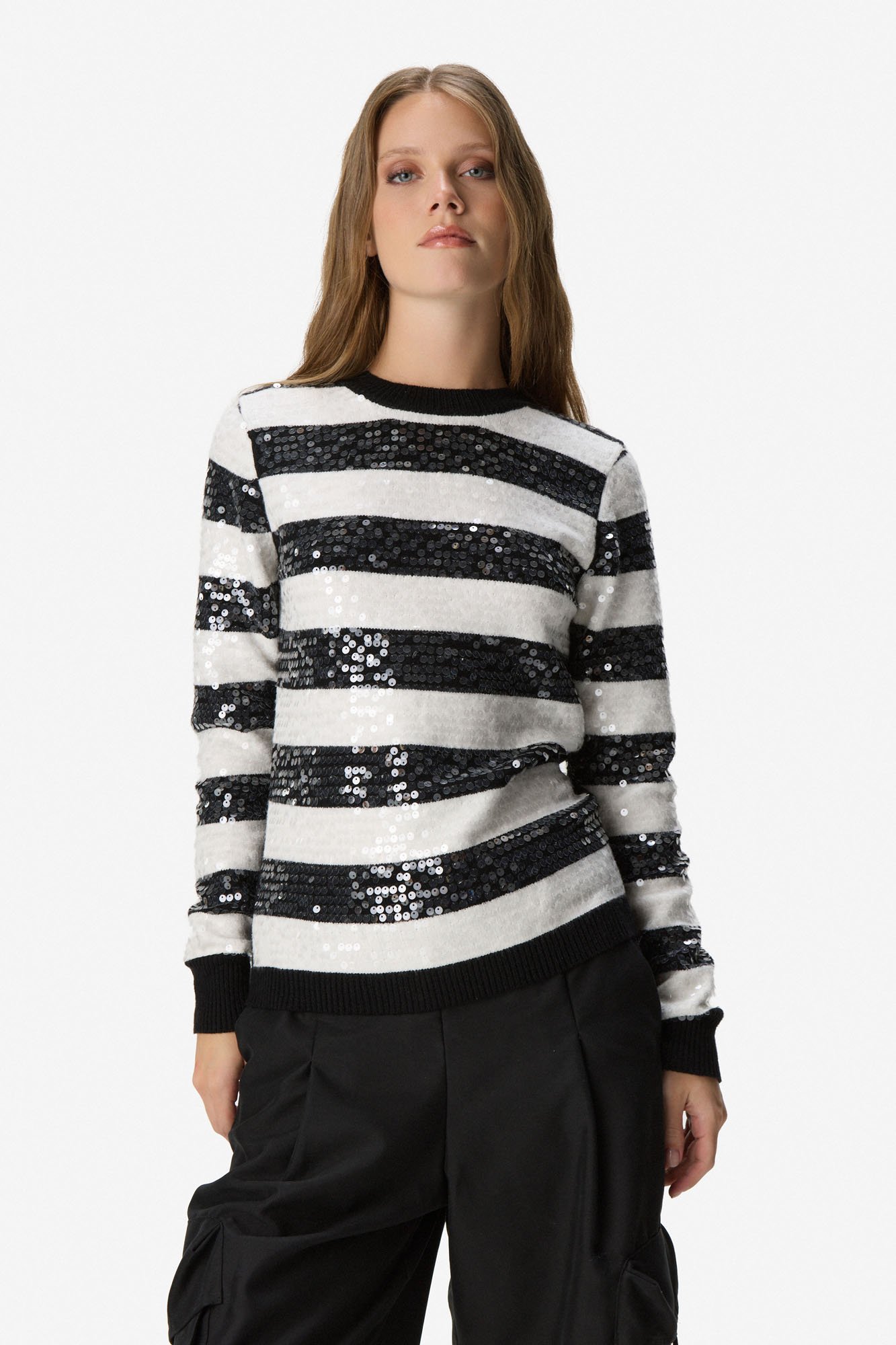 Sweater lentejuelas NEGRO / BLANCO