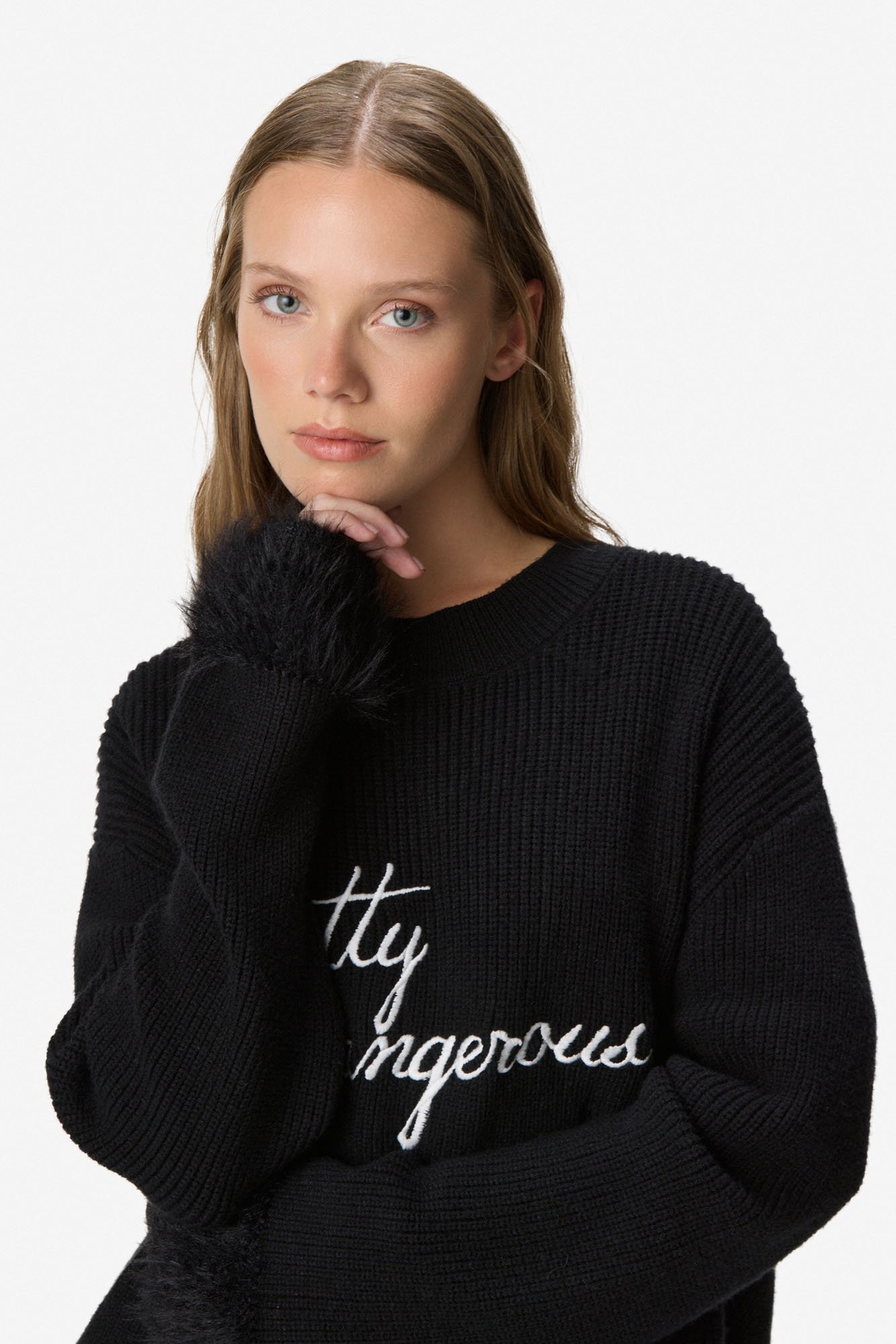 Sweater pelo de mono NEGRO - Imagen 4