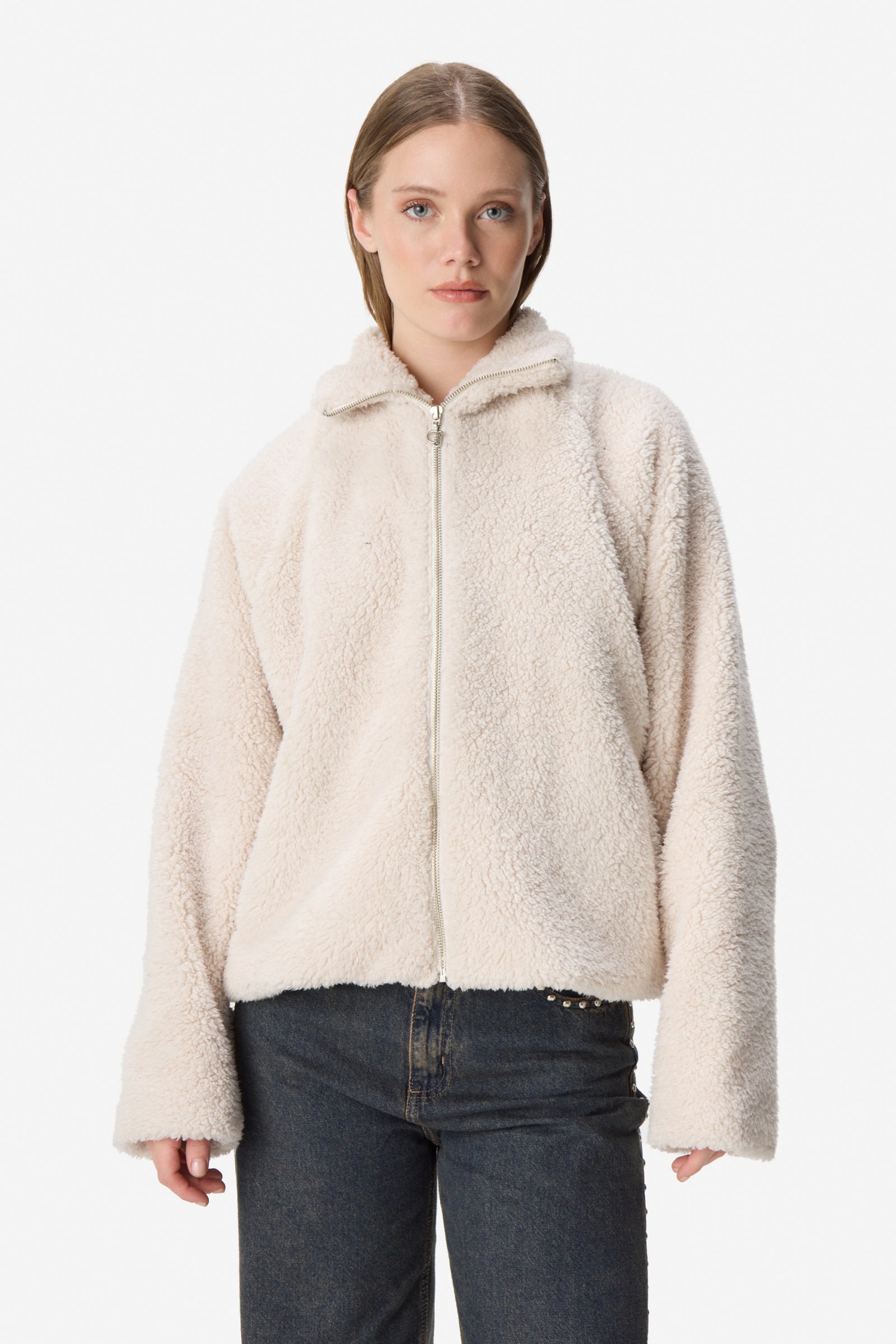 Campera corderito con bordado PU "Desire" - Imagen 4
