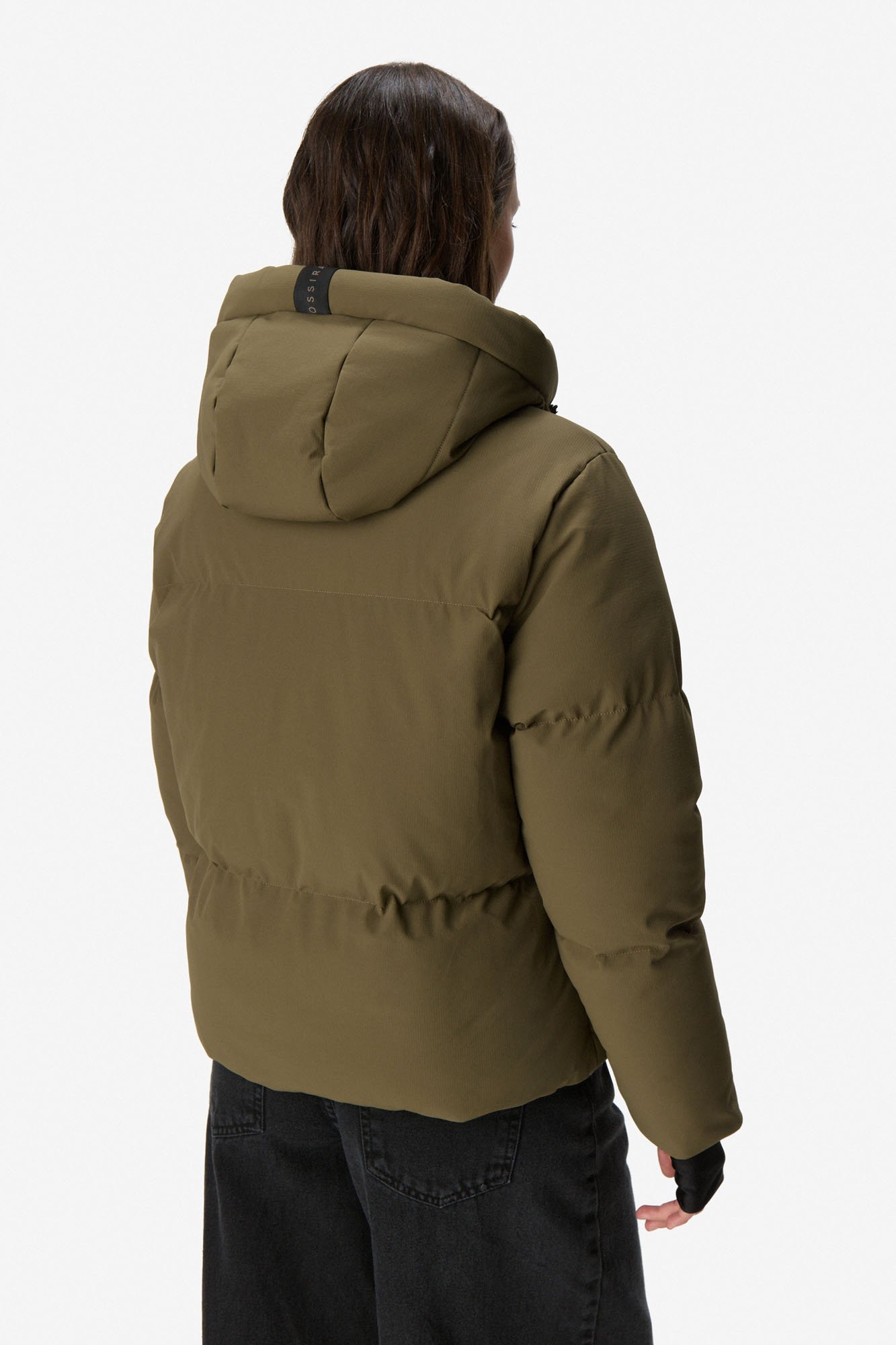 Campera puffer con puños lycra VERDE MILITAR - Imagen 2
