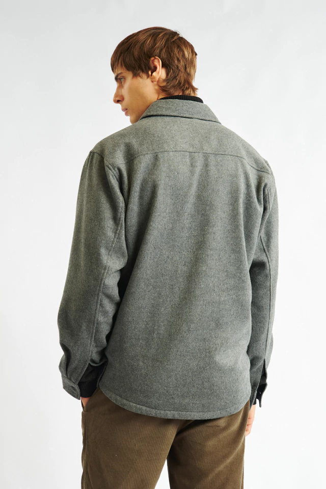 Camisaco paño Smith GRIS MELANGE OSCURO - Imagen 5
