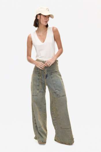 Musculosa de morley escote v natural - Imagen 4