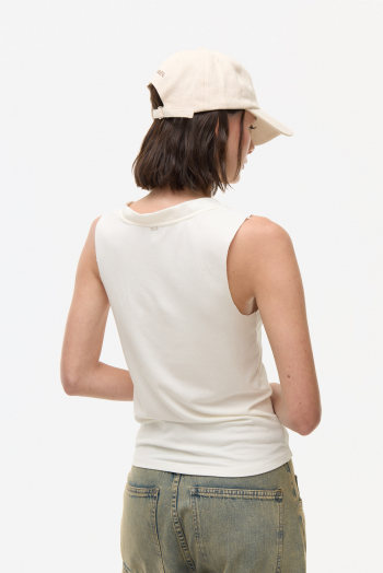 Musculosa de morley escote v natural - Imagen 5