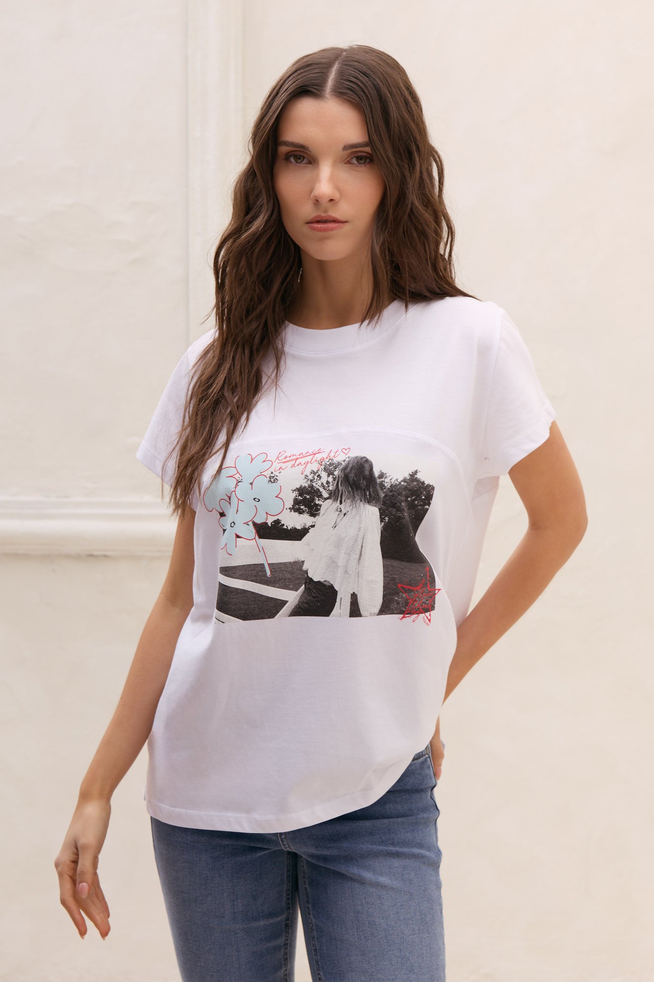 Remera romance in daylight blanca