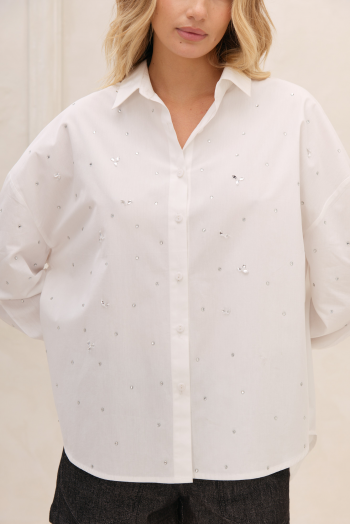 Camisa bordada con strass - Imagen 4