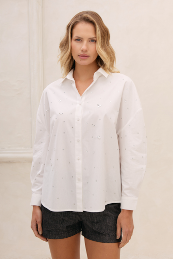 Camisa bordada con strass