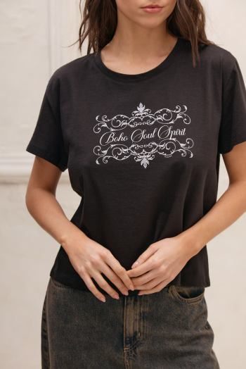 Remera con strass negro - Imagen 3