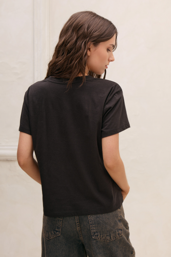 Remera con strass negro - Imagen 4