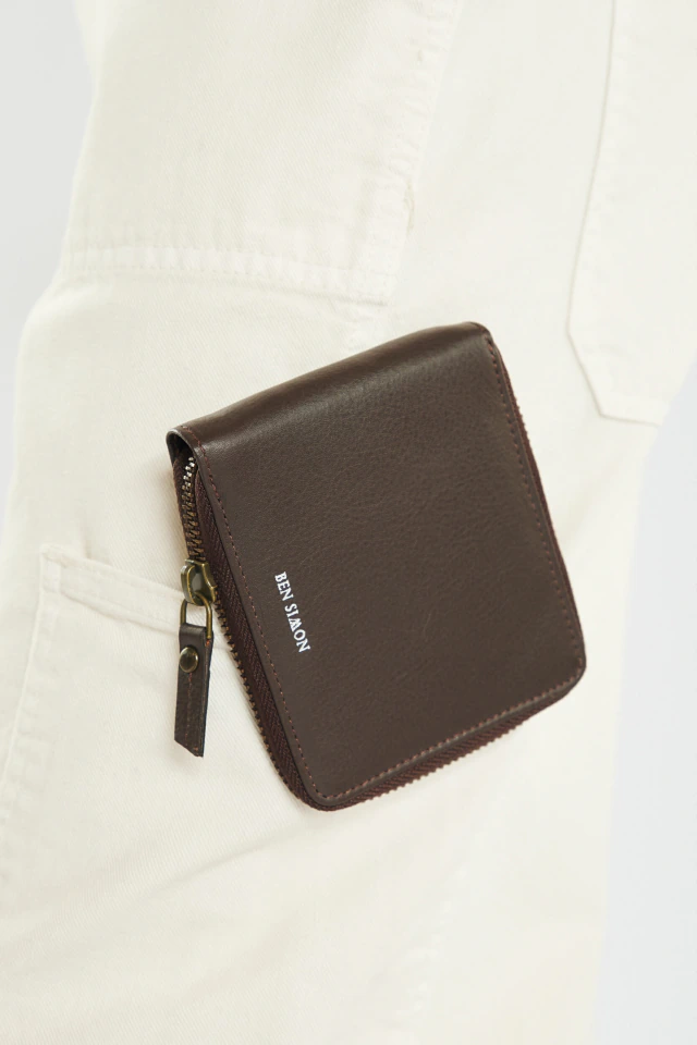 Billetera new zipper marron