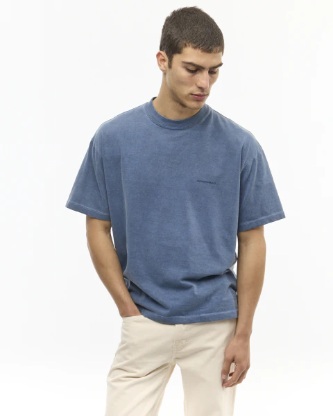 Remera boxy fade azul