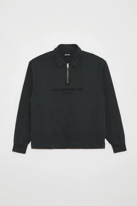 Polo Zipper Logo negro