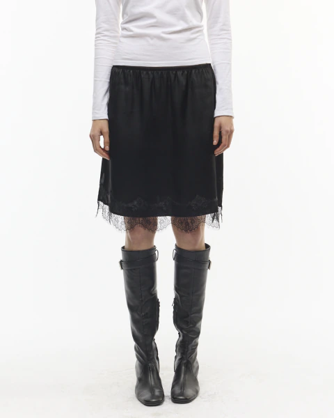Midi Saten Lace negro - Imagen 3