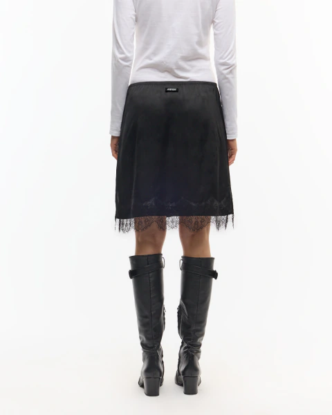 Midi Saten Lace negro - Imagen 4