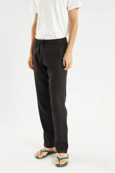 Pantalon chino elastico lino - Imagen 4