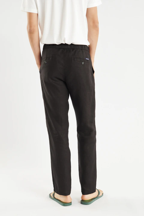 Pantalon chino elastico lino - Imagen 5
