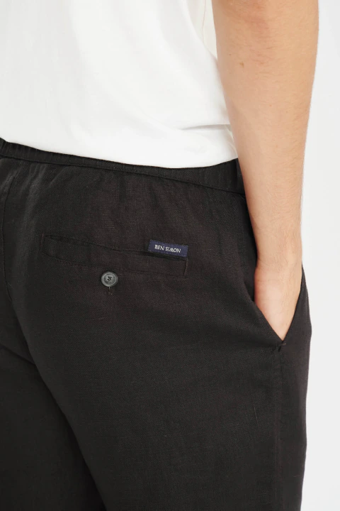 Pantalon chino elastico lino - Imagen 6