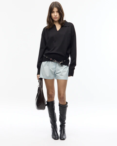 Sweater polo negro